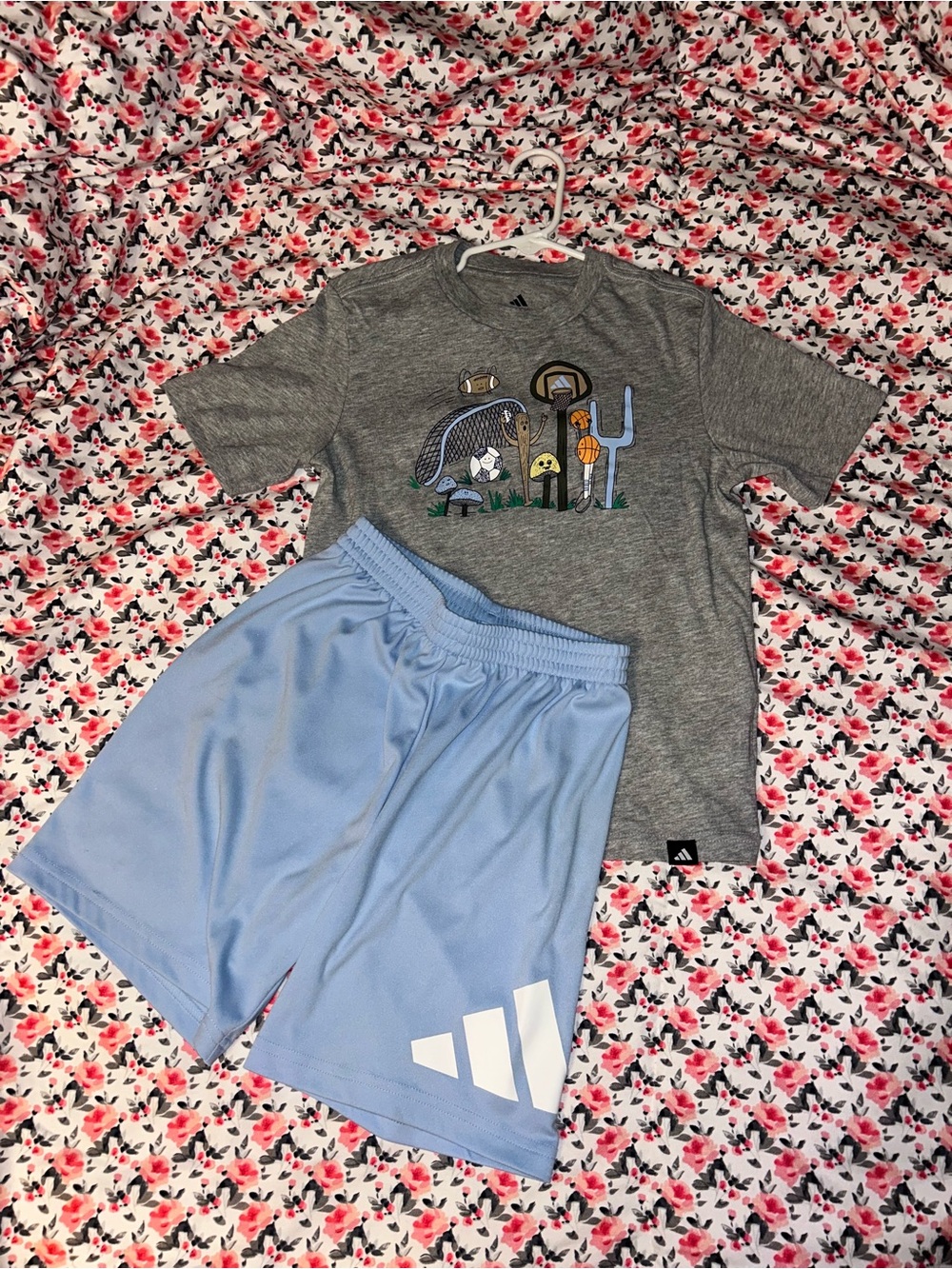 Adidas shorts set
